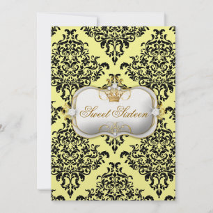 311 Ciao Bella & Lovey Dovey Damask Lemon Ice Einladung