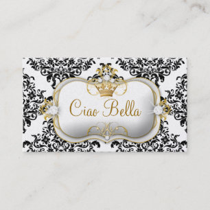 311 Ciao Bella u. reizende Dovey Damast-Perle Visitenkarte