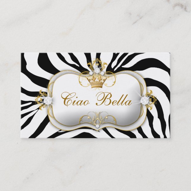 311 Ciao Bella Zebra Visitenkarte (Vorderseite)