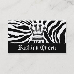 311-CROWN ZEBRA-DRUCK-WEISS VISITENKARTE