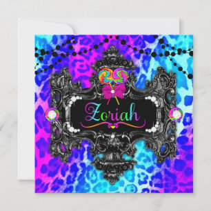 311 Custom Candy Wonderland Leopard Einladung