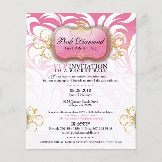 311-Custom Pink Diamond Fashion House Flyer (Vorne)