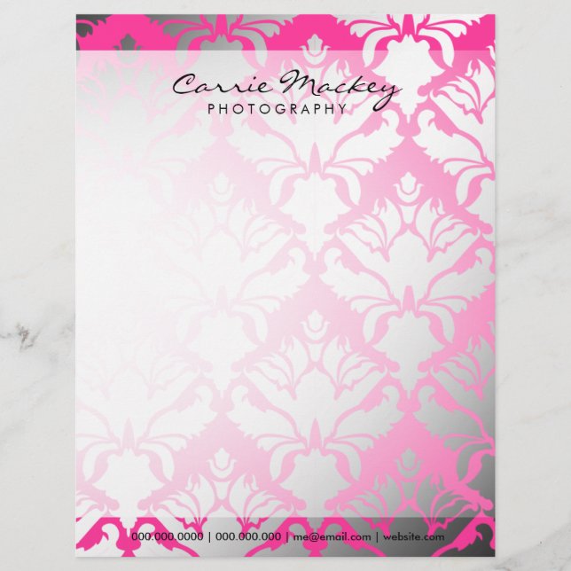311-Damask Pink des Schimmer-| Briefkopf (Vorderseite)