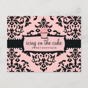 311 Das Eisen auf der süßen Kuchen, das zart pink Postkarte