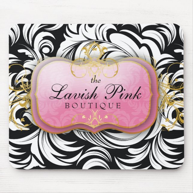 311 das verschwenderische rosa Schwarze der Mousepad (Vorne)