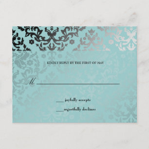 311 Dazzling Damask Artic carte RSVP