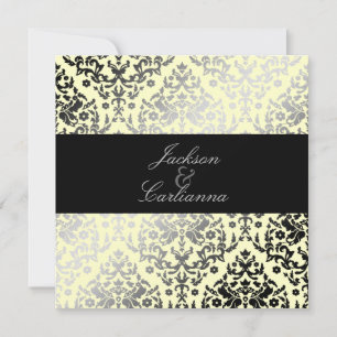 311-Dazzling Damask Buttercreme Einladung