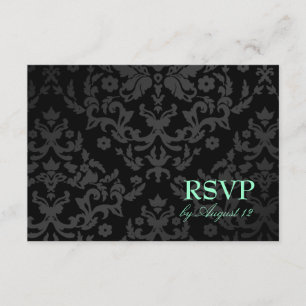311 Dazzling Damask Turquoise RSVP petite carte