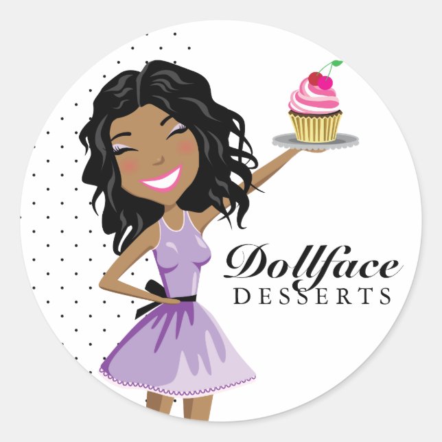 311 Desserts in Dollart Ebonie Runder Aufkleber (Vorderseite)