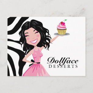 311 Desserts in Dollart Kohlie Zebra Postkarte