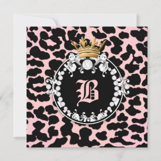 311 Diamant-Medallion-Leopardenpfirsich Einladung