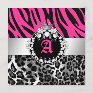311 Diamanten Zebra-Löwen Tique n küsst Bonbon 16 Einladung
