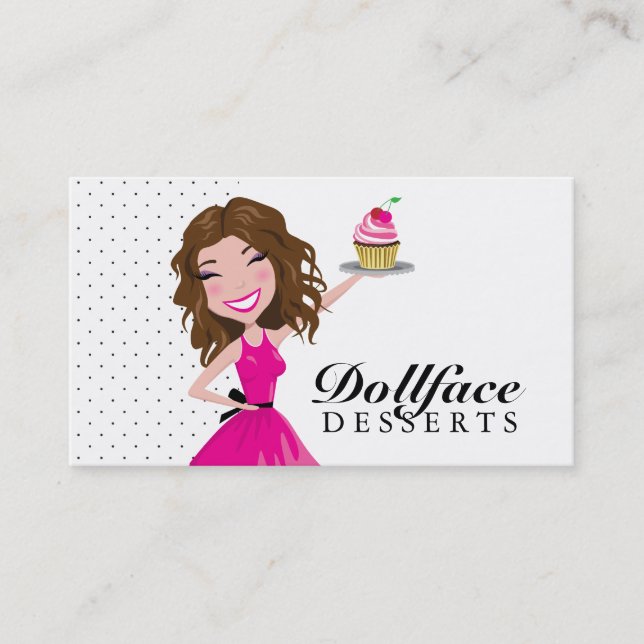 311 Dollface Nachtisch-Schokoladenkuchen Visitenkarte (Vorderseite)