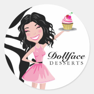 311 Dollface Nachtische Kohlie Zebra Runder Aufkleber