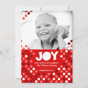 311 Dotted Joy Foto Holiday Card Feiertagskarte