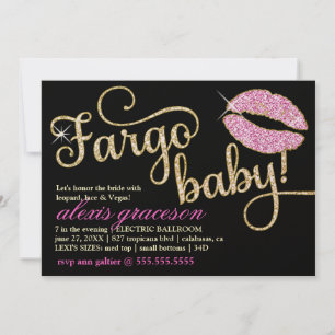 311 Fargo Baby Glitzy Kiss Metallic Einladung