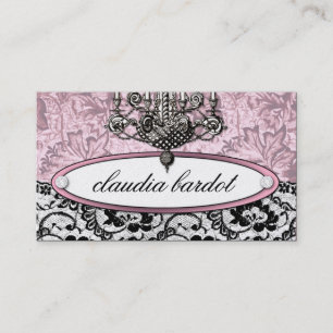 311 Frenchie Budoir Vintage Rosa Visitenkarte
