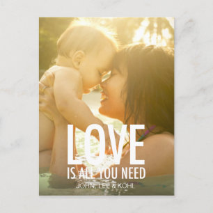 311 Fügen Sie Ihr Foto Liebe ist alles, was Sie br Postkarte