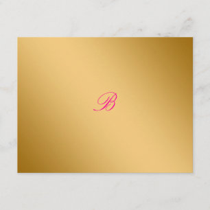 311-Golden diVine Passion Pink RSVP Karte