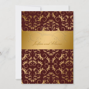 311-Golden diVine Schokolade Bridal Bingo Einladung