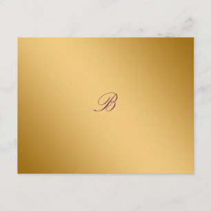 311-Golden erahnen Aubergine lila UAWG-Karte RSVP Karte