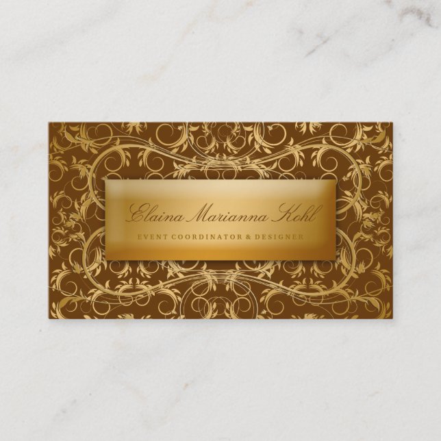 311-Golden erahnen schokoladenbraunes #2 Visitenkarte (Vorderseite)