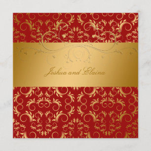 311-Golden erahnen süße Kirschrot 5,25 x 5,25 Einladung