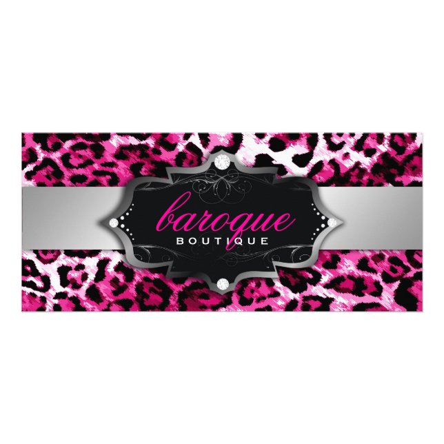 311 heißes Rosa-Leopard-Gestell-Karte der Werbekarte (Vorne)