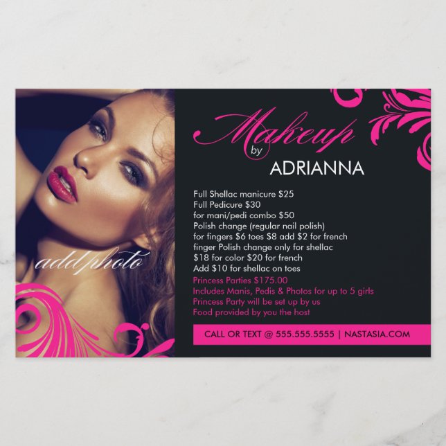 311 Hot-Rosa-Aufdruck nach Flyer (Vorne)