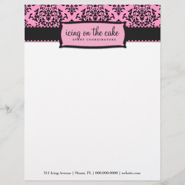 311-Icing auf dem Kuchen Pink Licorice Letterhead Briefkopf (Vorderseite)