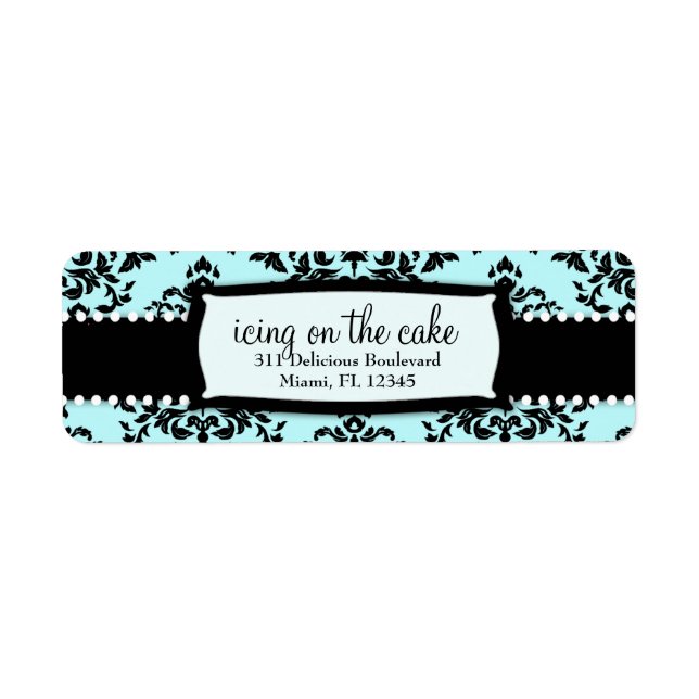 311 Icing on the Cake Etwas Blue Address Label (Vorne)