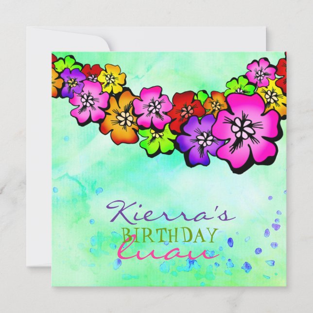 311 Invitation Lei à la douche à fleurs| Eau (Devant)