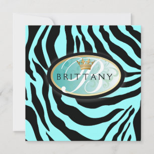 311-Iridescendance Zebra - Invitation Turquoise