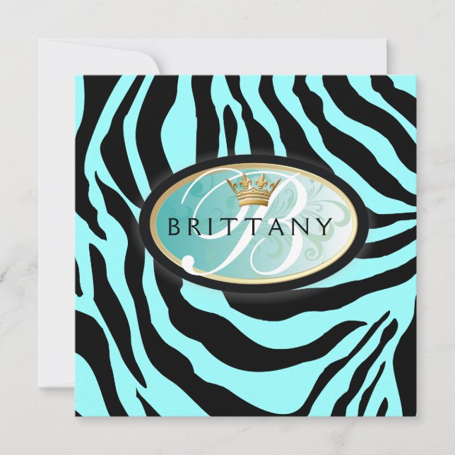 311-Iridescent Zebra - Türkische Einladung (Vorderseite)