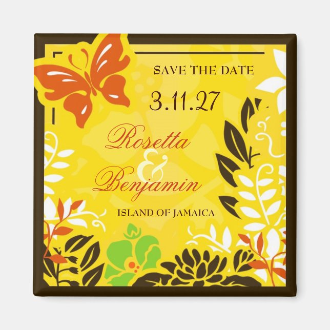 311 Jamaikanischer Garten Save the Date Magnet (Vorne)