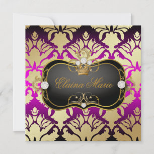 311 Jet Black Ciao Bella Pink Sass Metallic Gold Einladung