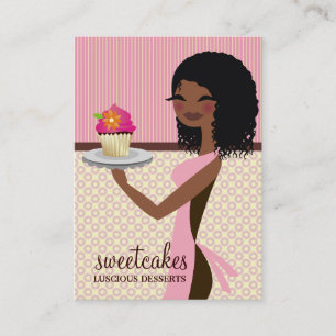 311 Kuchen-Süsse-afrikanisches amerikanisches Rosa Visitenkarte