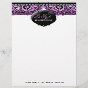 311-Lace De Luxe - Veilchen Briefbogen
