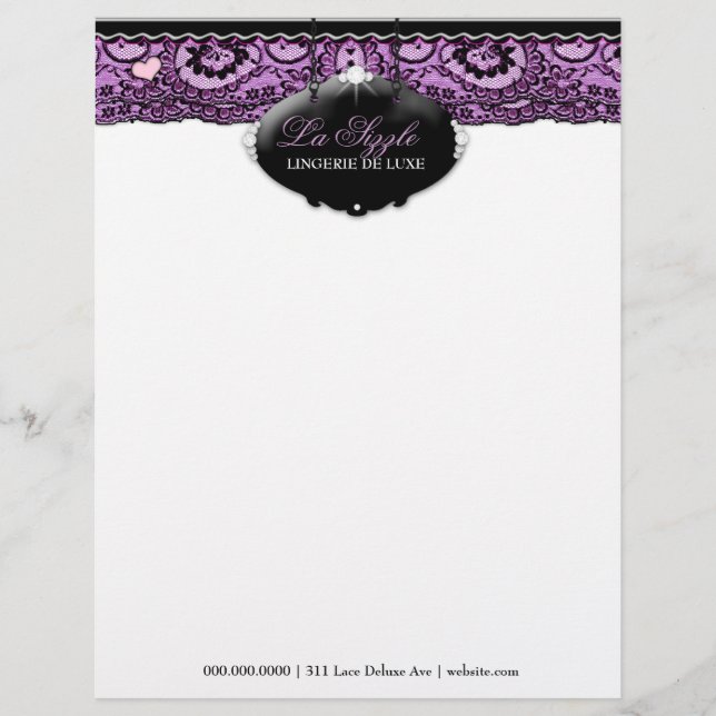 311-Lace De Luxe - Veilchen Briefbogen (Vorderseite)