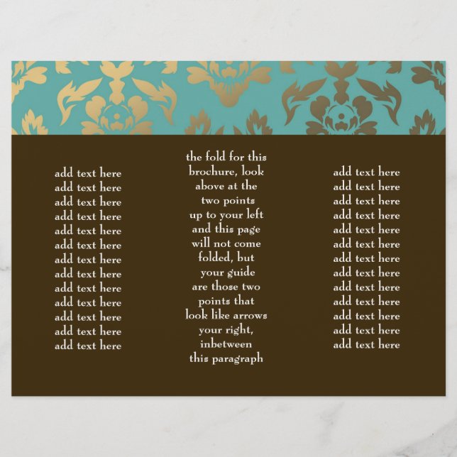 311 Ladonna Damask Aqua Topaz Broschüre (Vorderseite)