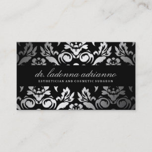 311 Ladonna Damast-goldenes Schwarzes Visitenkarte