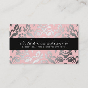 311 Ladonna Damast-Pulver-Rosa Visitenkarte