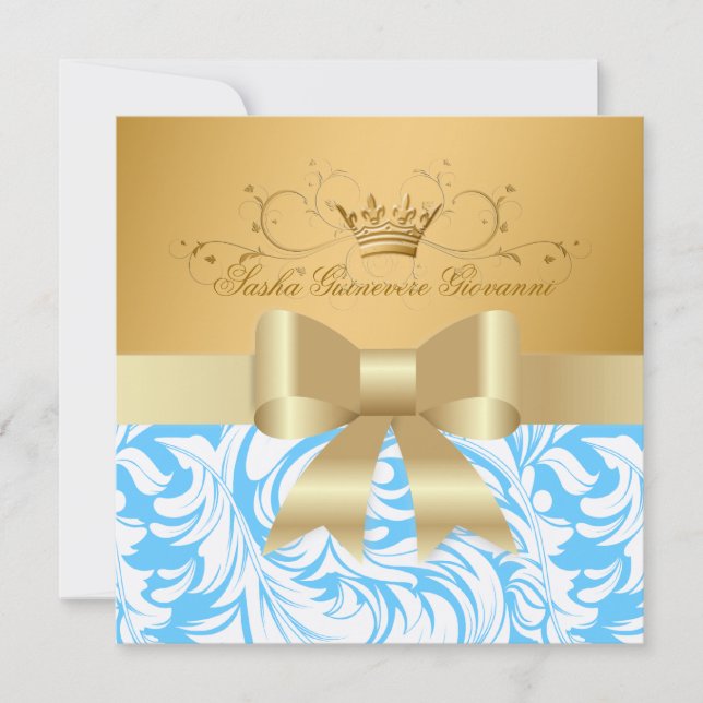 311-Lavishly Golden| Babydusche Einladung (Vorderseite)
