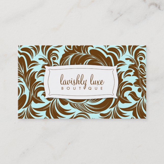 311-Lavishly Lainey Brown u. blaue Visitenkarte (Vorderseite)
