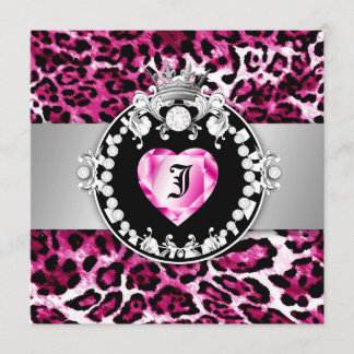 311 Leopard-Tique Königin heißen des Buttons des Einladung