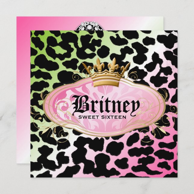 311 Lollipop Invitation au léopard (Devant / Derrière)
