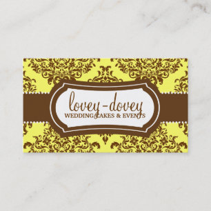 311 Lovey Dovey Damask Tropical Banana Visitenkarte