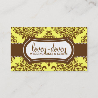 311 Lovey Dovey Damask Tropical Banana Visitenkarte