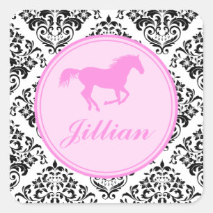 311 Miss Priss Horse Quadratischer Aufkleber