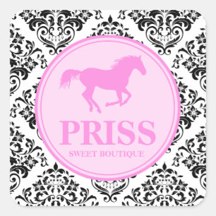 311 Miss Priss Horse Quadratischer Aufkleber
